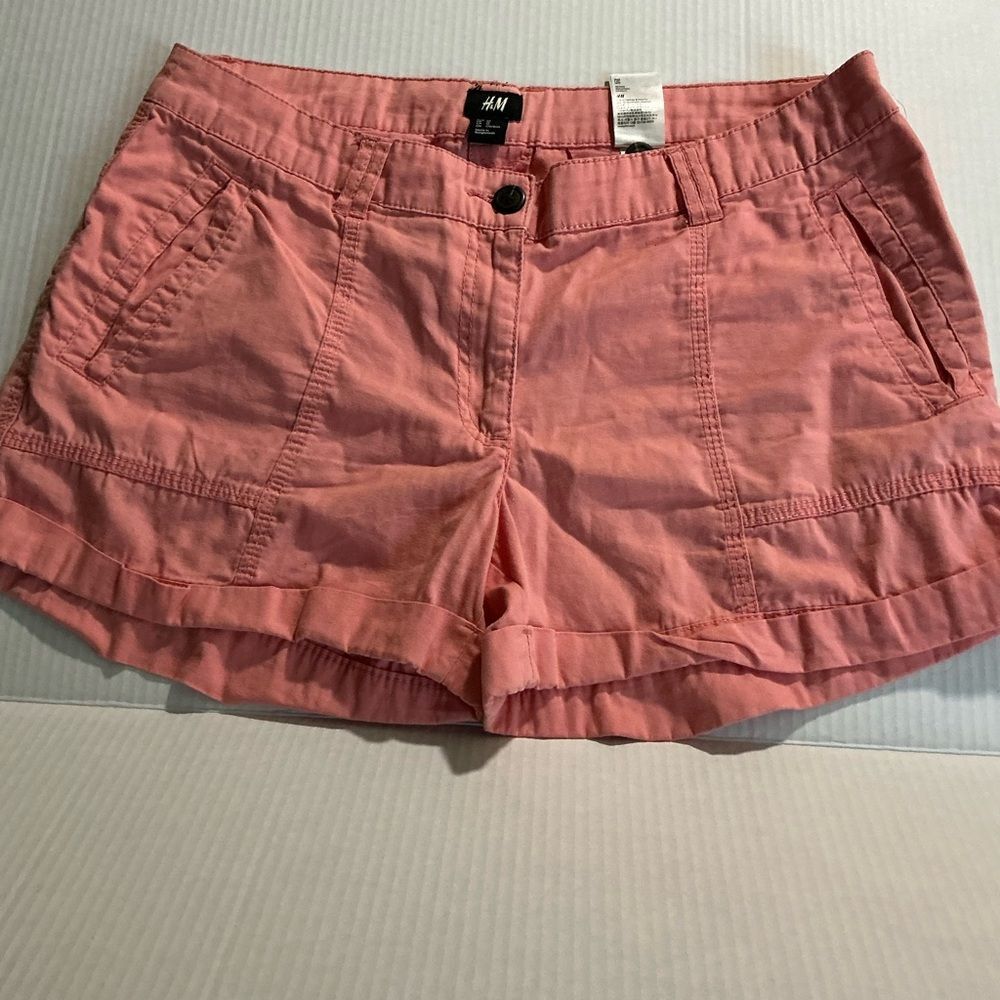 H&M Pink Cargo Shorts Lightweight‎ Cotton Blend
